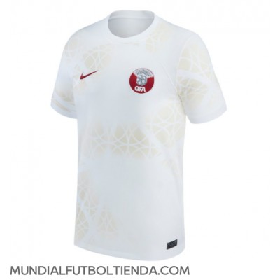 Camiseta Katar Segunda Equipación Replica Mundial 2022 mangas cortas